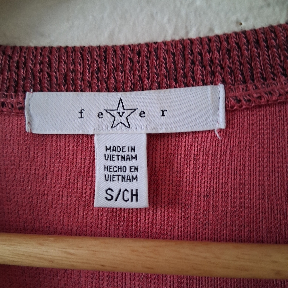 Puff Sleeve Raspberry Pink V-Neck Sweater - Picture 5 of 7